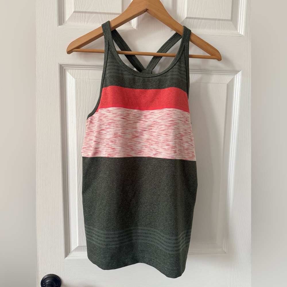 Striped Tank Top with Cross Back